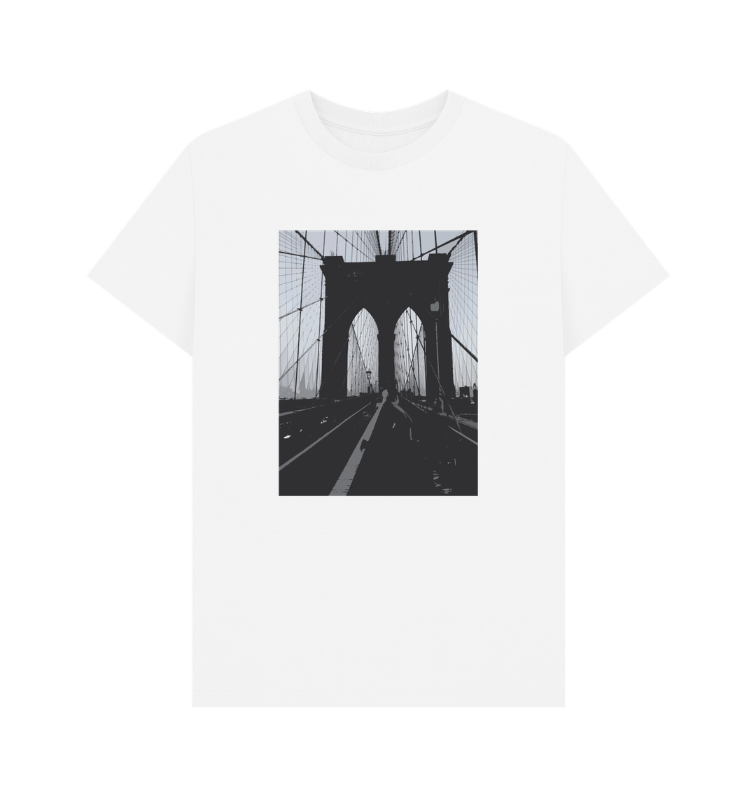 White Graphic tee - brooklyn bridge