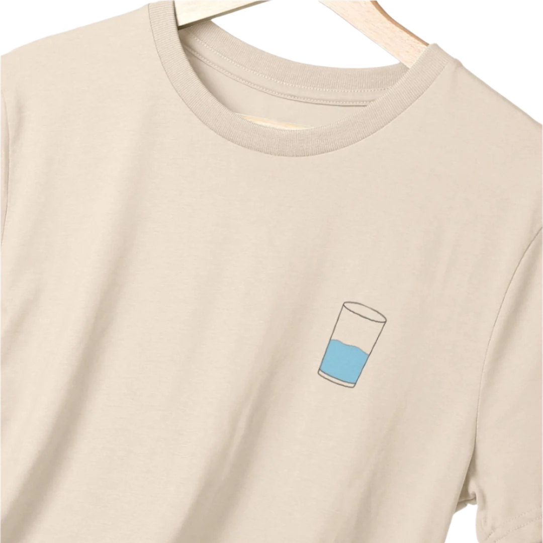 Men's Organic Cotton Half Full Glass Tee