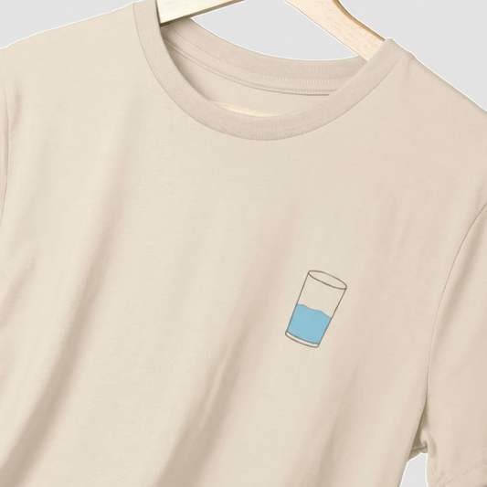 Men's Organic Cotton Half Full Glass Tee