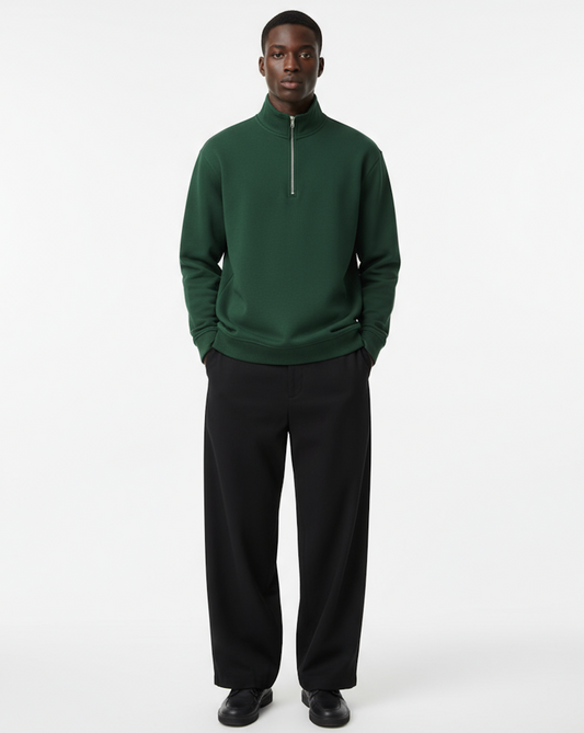 Organic Cotton Quarter Zip Sweatshirt