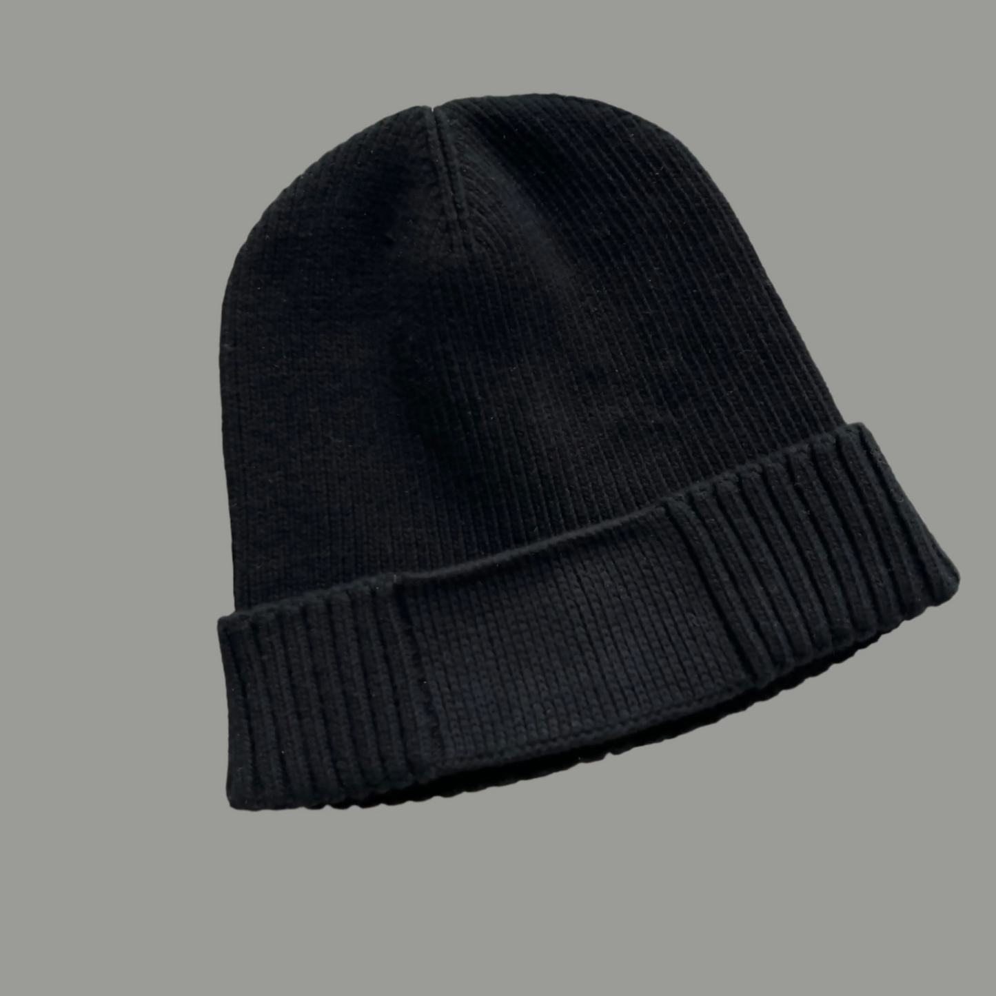 Unisex Organic Cotton Black Beanie