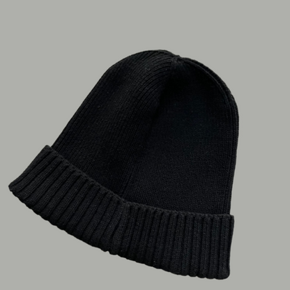 Unisex Organic Cotton Black Beanie