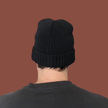 Organic Cotton Black Beanie
