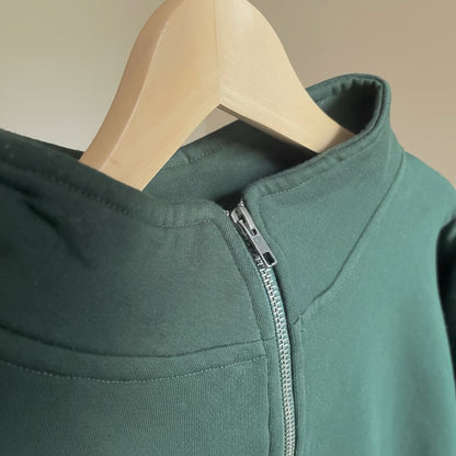 Organic Cotton Quarter Zip Sweatshirt