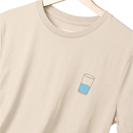 Men's Organic Cotton Half Full Glass Tee