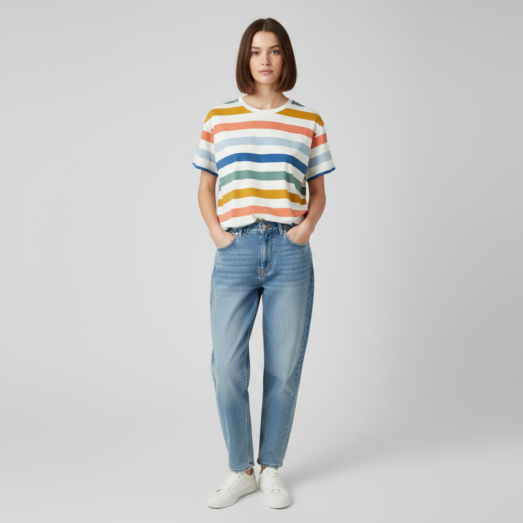 Women's Organic Cotton Striped Tee
