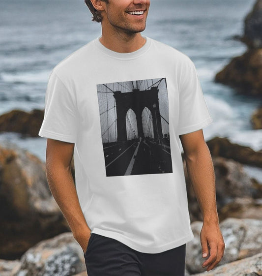 Men's Organic Cotton Graphic Tee - Brooklyn Bridge