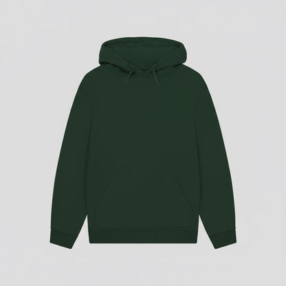 Green hoodie on a light gray background