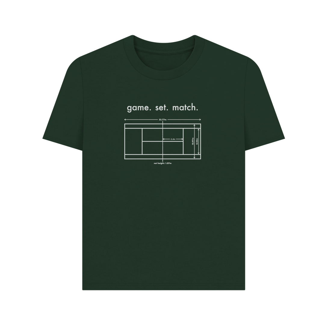 Evergreen tennis court organic tee