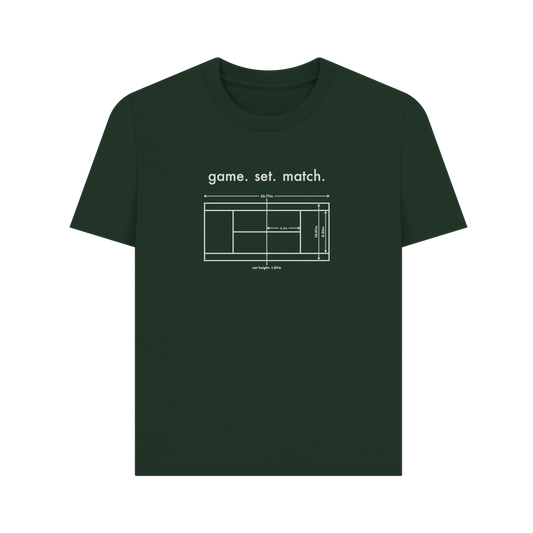 Evergreen tennis court organic tee