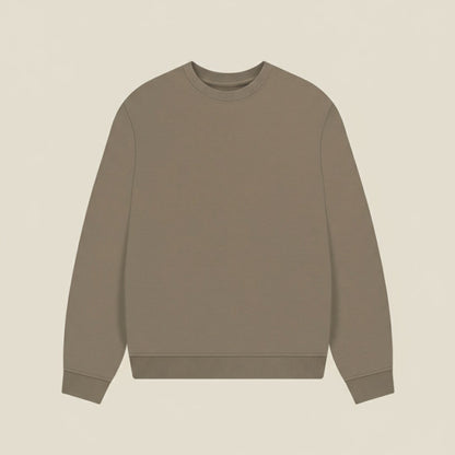 Brown sweatshirt on a beige background