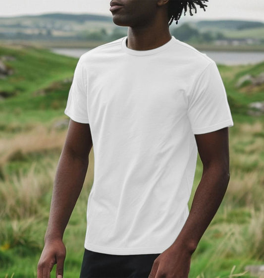 Men's Organic Cotton Plain White Tee